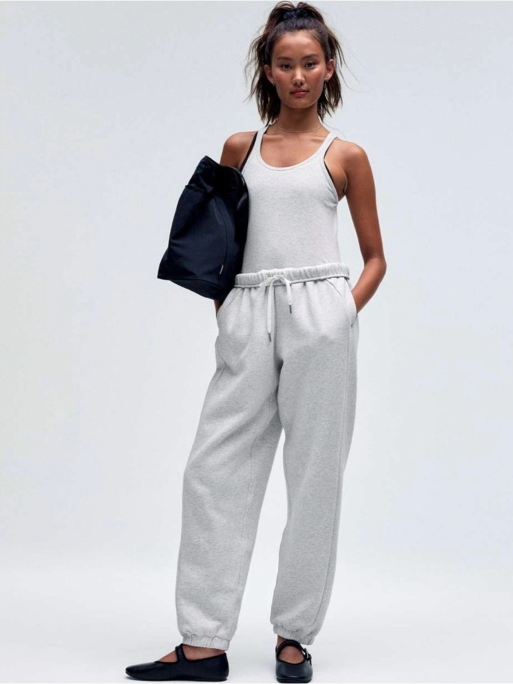 Lululemon Scuba Mid Rise Oversized Joggers Fleece Sweatpants Grey Womens Small